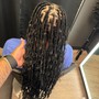 Soft locs knotless mid back hair included