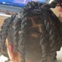 Kids Loc Re-twist + Style ( Half Head 10-14 year Old)