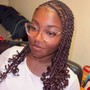 Sew in weave in back  and French braids in front