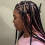 Medium knotless braids