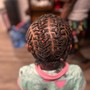 Kid's knotless plaits