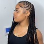 Natural hair cornrows braids (no extensions)