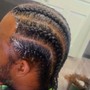 Men's Braids twist out (no locs)