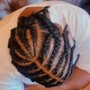 Men's Braids twist out (no locs)