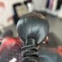 Updo with weave