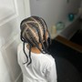 5 stitch braids Natural (no hair added)