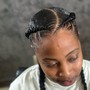 Healthy hair treatment w/ braid up