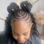 Braids in front + Crotchet in back