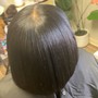 Half up and down Quick Weave