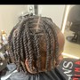 Loc retwist with double stranded twist