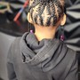 Small straight back Cornrows Midback