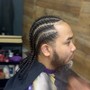 5+ Straight Back Cornrows