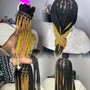 Big Tribal Braids W/ knotless box braids