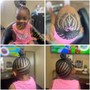 Kids Braided Ponytail  w/ natural hair