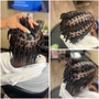 Loc Retwist and 2 strand style (above shoulder)