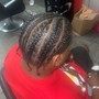 Straight Back Braided Conrow Style