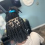 Loc retwist short (above shoulders)