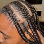 Women French Curl Knotless Braids