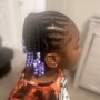 Kid’s half Fulani/Tribal box braids