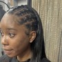 Braided ponytail with extensions (med to lg )