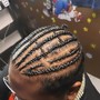 Men’s stitch braids ( long hair)