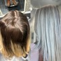 Bleach and Tone, blowout, style (regrowth refresh only) Thin Hair Selection