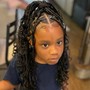 Kid's Medium Boho Braids with curly human hair