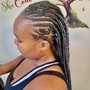 Feedin cornrows ponytail