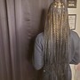 Braids to the scalp with Crochet hair in the back