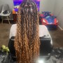 Meduim French curls knotless Braids