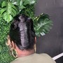 Ponytail updo (relaxed hair)