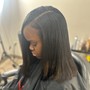 Flat Iron & wash (relaxed hair)