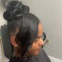 Ponytail updo (relaxed hair)