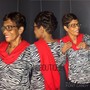 Ponytail updo (relaxed hair)