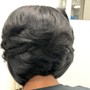 Ponytail updo (relaxed hair)