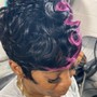 Style, wine, curls,/ Barrel Curls, Wig Install