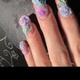 3D acrylic or gel nail art