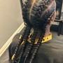 Kids Straight Back Fed~In Braids {Mid~Back}