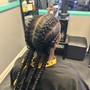 Kids Straight Back Fed~In Braids {Mid~Back}