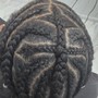 Cornrows:  natural hair ( unisex no hair added)