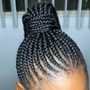 Ponytail Cornrows  + extra $10 for hair if you want me to provide hair only natural color