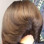 Shampoo blow dry braid down