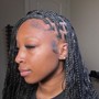 Small BOHO Knotless -HUMAN HAIR  INCLUDED