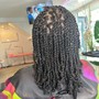 Natural hair styles up (no weave) example flat twist,