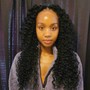 Braids to the scalp with Crochet hair in the back