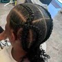 Individual ponytail braid