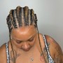 Cornrows ponytail with extention