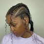 Cornrows ponytail with extention