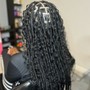 Medium Boho Knotless Braids