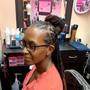 Braided ponytail with extensions (med to lg )